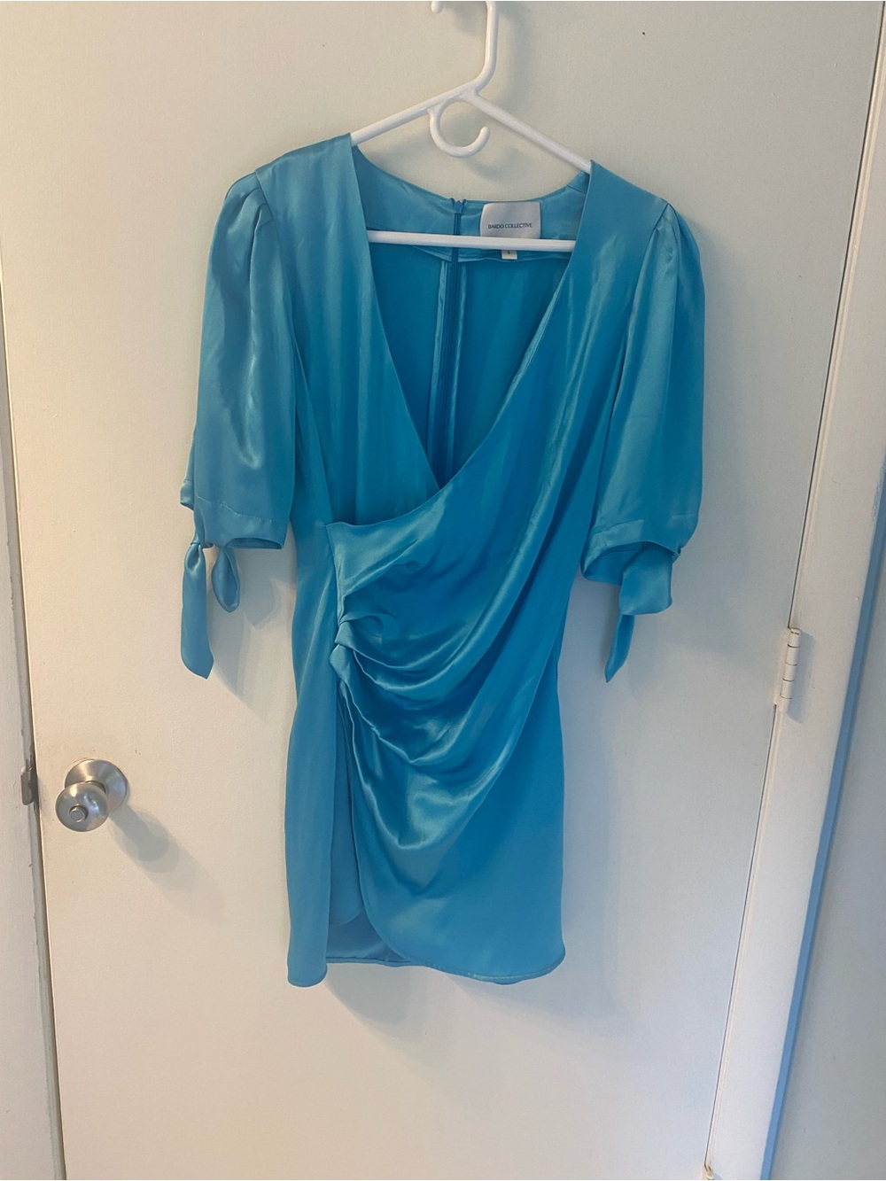 Bardo Collective Silk Faux Wrap Mini Dress Size S